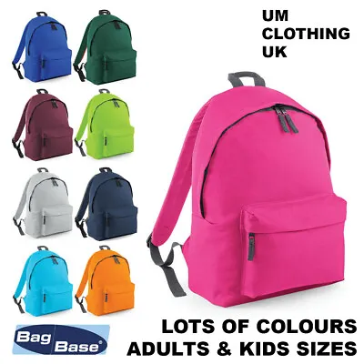 BAGBASE RETRO School College Travel Work Gym Rucksack Bag Backpack Kids & Adult • £12.99