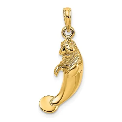 14K 3-D Polished Manatee Charm • $569.90