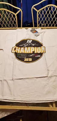 Kyle Busch Joe Gibbs Racing Nascar 2019 Monster Energy Champion Shirt L *decals* • $25.49