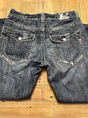 MEK Denim Jeans Kaikoura Men 32x27 Blue Pant Boot Cut Cowboy Rodeo Flaps Western • $24.95