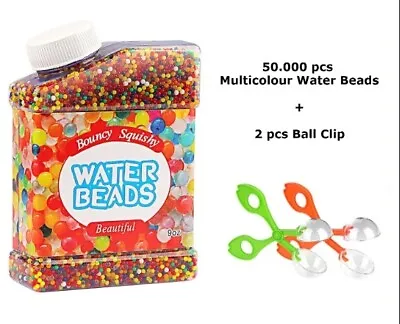 50000pcs Water Beads Gel Balls Table Decoration Vase Fillers Multicolour - Uk • £4.89