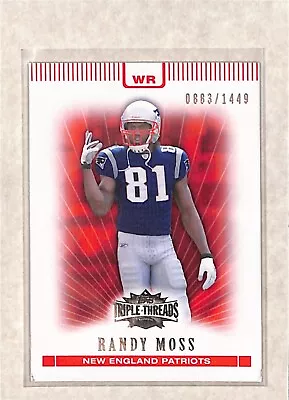 2007 Topps Triple Threads # Randy Moss /1449 Red NM • $2.99