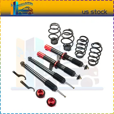 For VW Jetta Golf GTI R MK6 Coilovers Shock Suspension Spring Kits Adj Height • $219.53