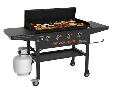 Portable Griddle Grill Hood Flat Top Blackstone BBQ Hard Cover 36  4 Burner LP • $399.99