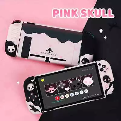 GeekShare Case For Nintendo Switch/OLED HardShell Silicone Joycon Cover Skull • $12.09