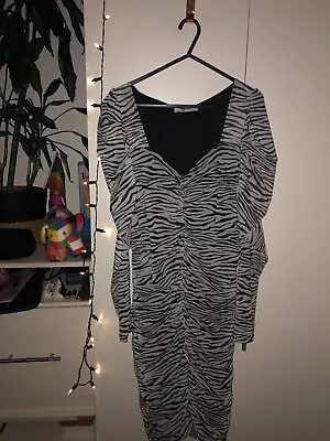 Zebra Print Tight Minidress  • £3