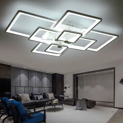 Modern LED Ceiling Light Dimmable Pendant Lamp Living Room Chandelier Fixture • $89