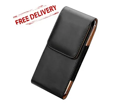LUXURY Leather Iphone 7 8 Plus Xr Xmax Mobile Phone Case Belt Clip Pouch Holster • £8.39