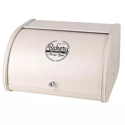 Metal Bread Box Vintage Bread Container For Kitchen Countertop Roll Top Bread St • $37.32