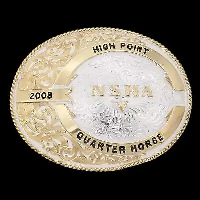 Stock Horse NSHA High Point Quarter Horse Rodeo Trophy Vintage Belt Buckle • $100
