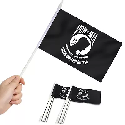 Pow Mia Mini Flag 12 Pack - Hand Held Small Miniature You Are Not Forgotten • $8.55