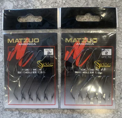 2 Packs Matzuo Sickle Baitholder Hooks Size 2 • $8.99