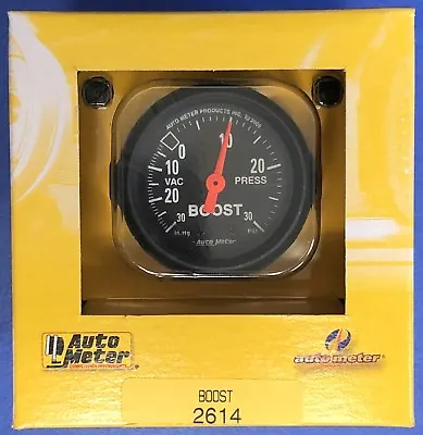 Auto Meter 2614 Z-Series Vacuum 30  Boost 30 PSI  Mechanical Gauge 2 1/16 • $84.99
