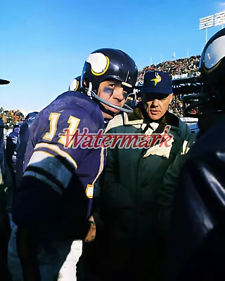 NFL Minnesota Vikings Coach Bud Grant & QB Joe Kapp Color 8 X 10 Photo Picture • $5.59