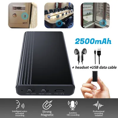 400Hr Spy Mini Digital Voice Activated Recorder Audio Recording Device MP3 • $14.89