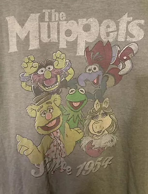The Muppets  Since 1954 Mens Sz L Gray Disney T Shirt • $23.24