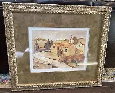 Framed Charlene Winterle Olson Painting “Via Orvieto” Print • $349.99