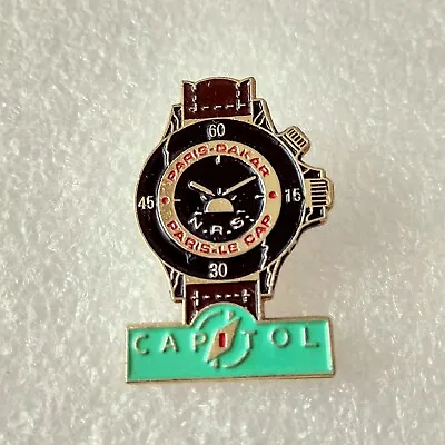 Pin's Pins Lapel Pin CAPITOL RALLY RAID PARIS DAKAR PARIS LE CAP COMPASS WATCH • $5.22