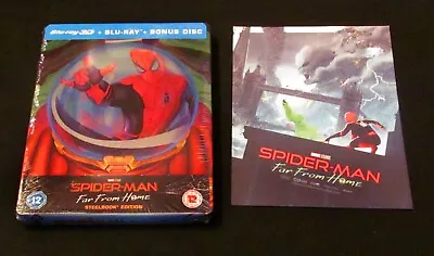 Spider-Man: Far From Home Blu-Ray 3D +2D Blu-Ray Steelbook Limited Area Free • £24