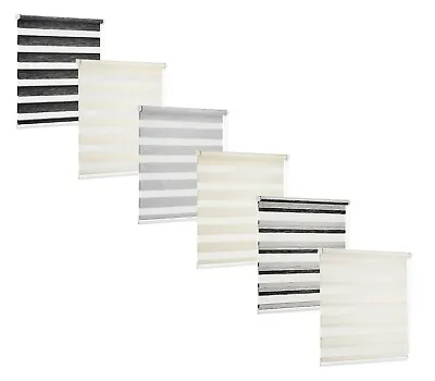 £32.90 • Buy Premium Day And Night Zebra Window Roller Blinds 6 Colours,17 Sizes, 150cm Drop
