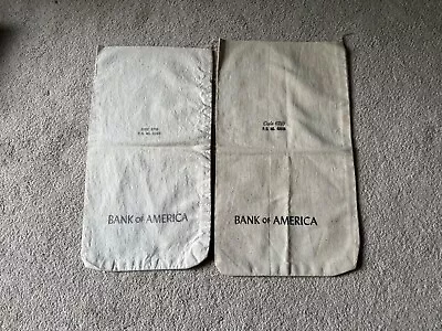 Empty Bank Of America Money Coin Bags - Canvas (2) • $10