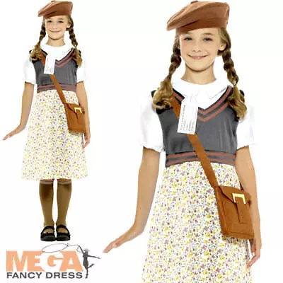 Wartime Girls Fancy Dress History Britain 40s 30s Book Day Childrens Kid Costume • £16.99