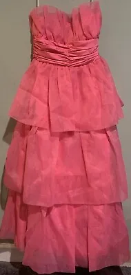 Barbara Q For Darva Vintage Formal Dress Size 6 Barbie Pink Bow Back • $40