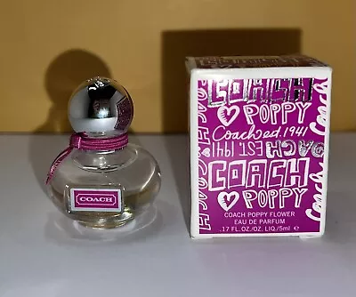 COACH  POPPY  Flower Eau De Parfum /  .17 Fl Oz /5 Ml New In Box /Travel Size • $38.59