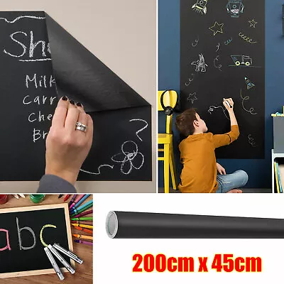 $12.48 • Buy Large Chalkboard Wall Sticker Vinyl 6.5ft Blackboard Chalk Board Decal Removable