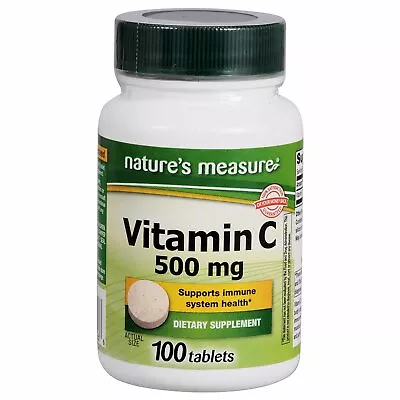 Vitamin C Pills Supplement 100 Tablets | 500 Mg | Immune System Support Health • $10.99