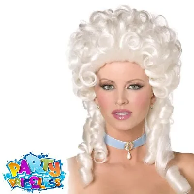 £14.99 • Buy Marie Antoinette Wig White Curly Baroque Halloween Vitctorian Ladies Fancy Dress