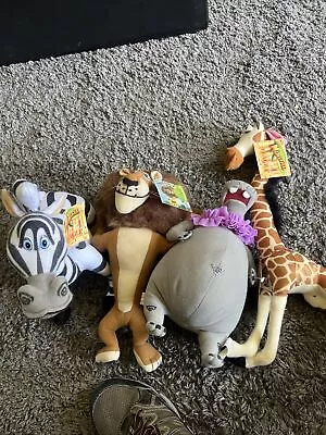 Madagascar  Set Of 4 Plush 2005 Nanco Dream Works Animation New W Tag • $34.99