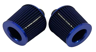 Performance Dual Cone Air Intake Filters For BMW 135i 335i 535i N54 - BLUE • $69.99