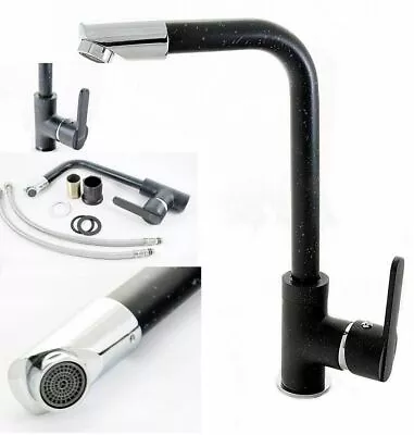 £42.99 • Buy Black Kitchen Tap Faucet Swivel Spout 360`Sink Basin Mixer Black Granite Effect
