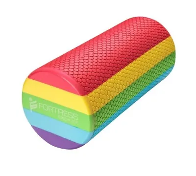 $72.95 • Buy Fortress Round Rainbow Foam Roller W/ Exercise Chart - Yoga Physio Pilates Gym