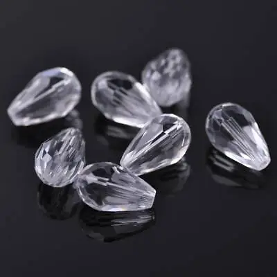 £2.70 • Buy Crystal Glass Teardrop Faceted Loose Craft Beads Lot 5x3 7x5 12x8 15x10 18x12mm