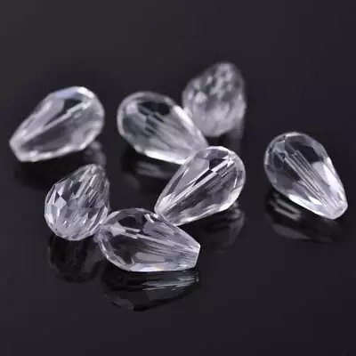 £3.54 • Buy Crystal Glass Teardrop Faceted Loose Craft Beads Lot 5x3 7x5 12x8 15x10 18x12mm