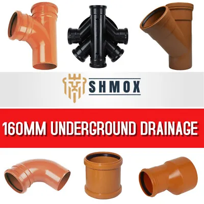 Underground Drainage 160mm | Bends | Junctions | Reducer | Inspection Chamber • £11.99