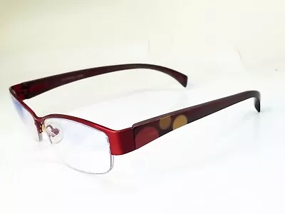 Gold & Wood C11 12 Polka Dot Vintage Half-Rim Eyeglass Frame • $32