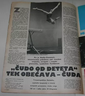 Nadia Comaneci Inside TEMPO - Yugoslavian June 1975  ULTRA RARE • $25