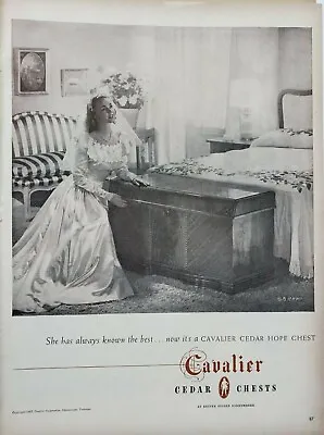 $15.99 • Buy Vintage 1947 Cavalier Cedar Hope Chest Print Ad Wall Decor Art 