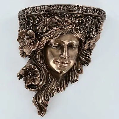 £44.95 • Buy Bronze Effect Ornament Greek Lady Wall Bust Shelf Sculpture Statue Gift