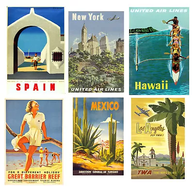 Vintage Travel Posters Wall Art Prints A2 / A3 / A4 • £11.60