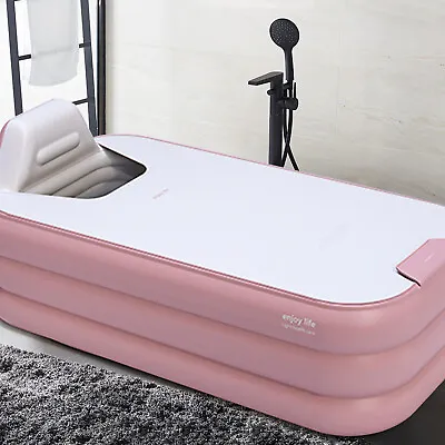 $62.70 • Buy Portable Automatic Inflatable Bathtub Blow Up Adult Spa PVC Folding Bath Tub
