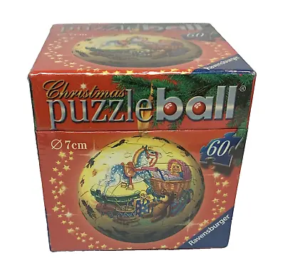 Ravensburger 3D Christmas Puzzle Ball Ornament 60 Pieces Xmas Toys 2008 Sealed • $7.50