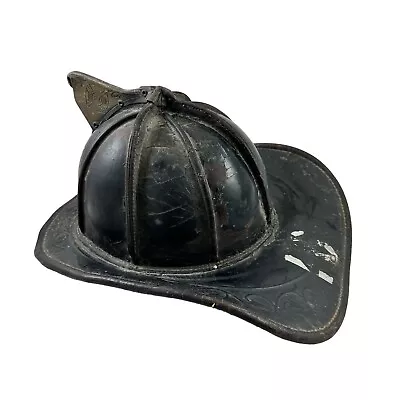 Cairns & Brother NY Vintage Helmet Leather Firemen Firefighter Fire Department • $405