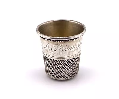 Antique Vintage Solid Sterling Silver Only A Thimble Full Shot Glass SEE VIDEO🍾 • $85