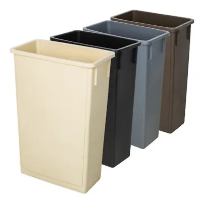 $53.49 • Buy 23 Gallon Commercial Restaurant Slim Plastic Rectangular Trash Can Recycle Bin