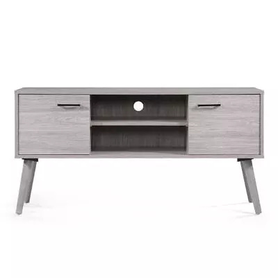 Noble House TV Stand 48  Fits Up-50  TVs In Fiberboard Oak Grey W/ Storage Doors • $69.19