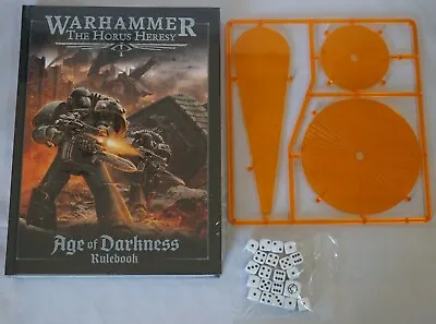 Warhammer 30k Horus Heresy Age Of Darkness Rulebook + Weapon Templates + Dice • £17.99